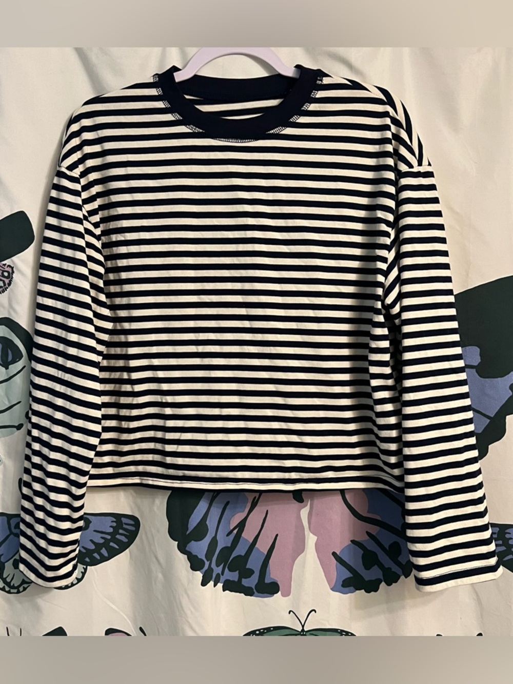 Striped Navy and white Long Sleeve